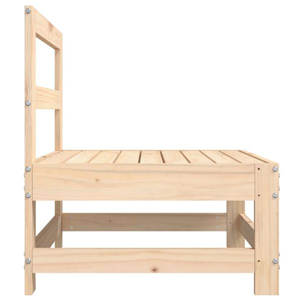 vidaXL Canap&eacute; central de jardin bois de pin massif