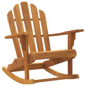 vidaXL Chaise &agrave; bascule de jardin Adirondack bois de teck solide