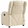 vidaXL Fauteuil inclinable de massage crème tissu