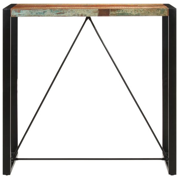vidaXL Table de bar 110x55x110 cm bois massif de r&eacute;cup&eacute;ration
