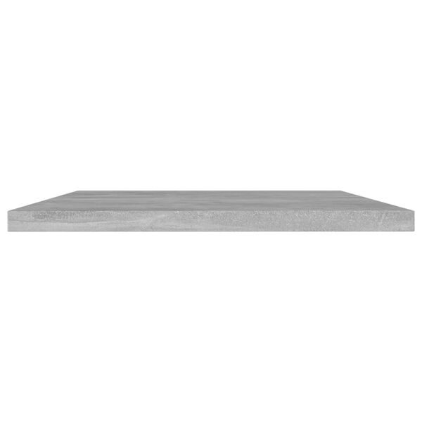 vidaXL Panneaux de biblioth&egrave;que 4 pcs Gris b&eacute;ton 60x20x1,5cm Agglom&eacute;r&eacute;