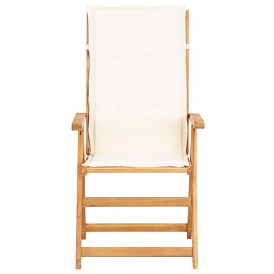 vidaXL Chaises inclinables de jardin lot de 2 Bois solide d'acacia