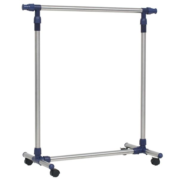 vidaXL Porte-vêtements réglable Acier inoxydable 165x44x150 cm Argenté