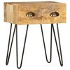 vidaXL Table de chevet 40 x 30 x 50 cm Bois de manguier massif