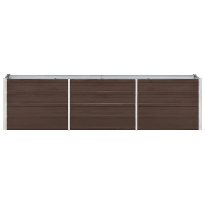 vidaXL Lit surélevé de jardin Acier galvanisé 240x40x45 cm Marron