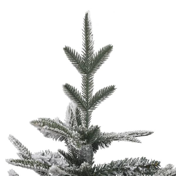 vidaXL Arbre de No&euml;l artificiel pr&eacute;-&eacute;clair&eacute;/flocons de neige PVC PE