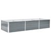 vidaXL Lit sur&eacute;lev&eacute; de jardin Acier galvanis&eacute; 240x80x45 cm Gris