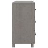vidaXL Buffet HAMAR Gris clair 90x40x80 cm Bois massif de pin