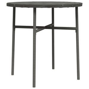 vidaXL Table &agrave; th&eacute; Gris 45 cm R&eacute;sine tress&eacute;e