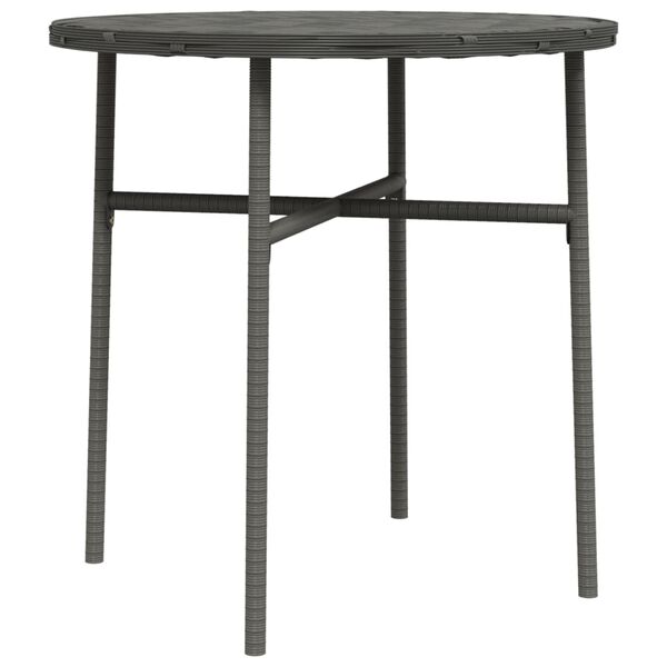 vidaXL Table &agrave; th&eacute; Gris 45 cm R&eacute;sine tress&eacute;e