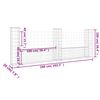 vidaXL Panier de gabion en forme de U avec 3 poteaux Fer 260x20x100 cm