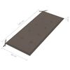 vidaXL Banc de jardin 2 places avec coussin 120 cm Gris Eucalyptus