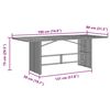 vidaXL Table de jardin et dessus en bois d'acacia gris r&eacute;sine tress&eacute;e