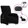 vidaXL Fauteuil inclinable de massage électrique noir tissu