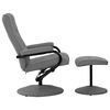 vidaXL Fauteuil inclinable avec repose-pieds gris clair tissu