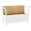 vidaXL Banc Blanc 107x45x75,5 cm Bois de sapin solide