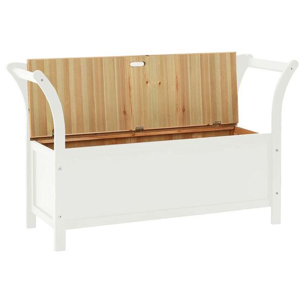 vidaXL Banc Blanc 107x45x75,5 cm Bois de sapin solide