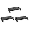 vidaXL Chariots de transport 3 pcs noir polypropyl&egrave;ne 200 kg