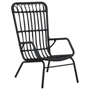 vidaXL Chaise de jardin R&eacute;sine tress&eacute;e Noir