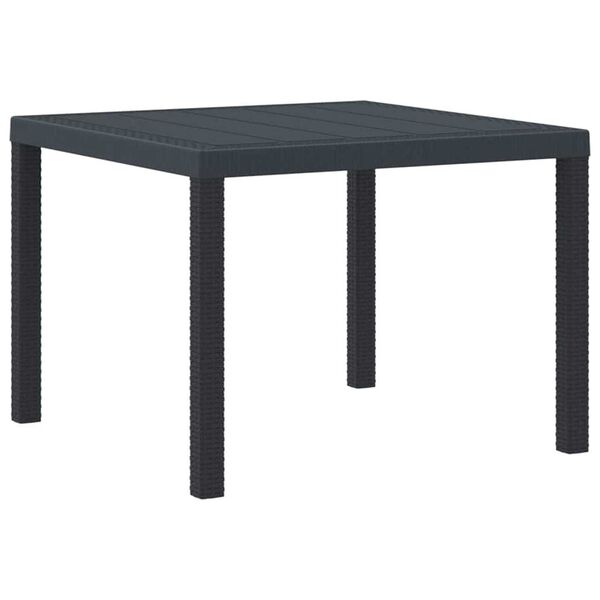 vidaXL Table de jardin pour repas Anthracite 100 x 100 x 73 cm