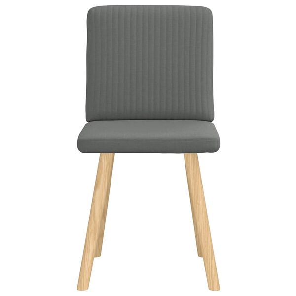 vidaXL Chaises &agrave; manger lot de 2 gris fonc&eacute; tissu