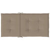 vidaXL Coussins de chaise de jardin &agrave; dossier bas lot de 2 taupe