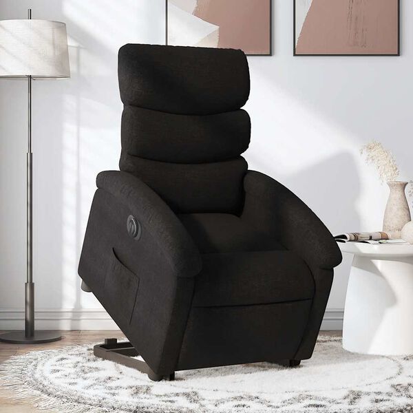 vidaXL Fauteuil inclinable &eacute;lectrique noir tissu