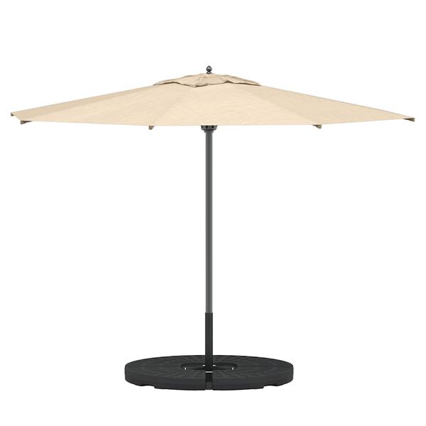 vidaXL Socle de parasol en forme d'&eacute;ventail 4 pcs Noir