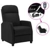 vidaXL Fauteuil inclinable &eacute;lectrique noir similicuir