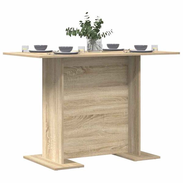 vidaXL Table de salle &agrave; manger Ch&ecirc;ne sonoma 110 x 60 x 75 cm Agglom&eacute;r&eacute;