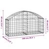 vidaXL Panier de gabions arqu&eacute; 100x30x40/60 cm Fer galvanis&eacute;