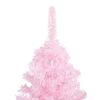 vidaXL Arbre de No&euml;l artificiel pr&eacute;-&eacute;clair&eacute; et boules rose 240 cm PVC