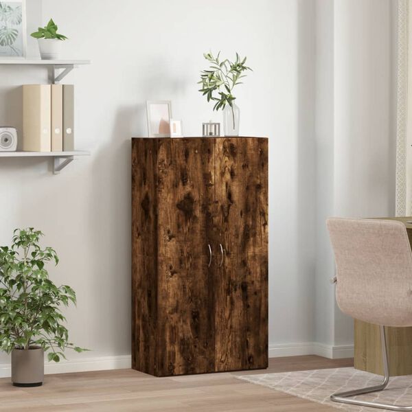 vidaXL Armoire de classement ch&ecirc;ne fum&eacute; 60x32x115 cm bois d'ing&eacute;nierie
