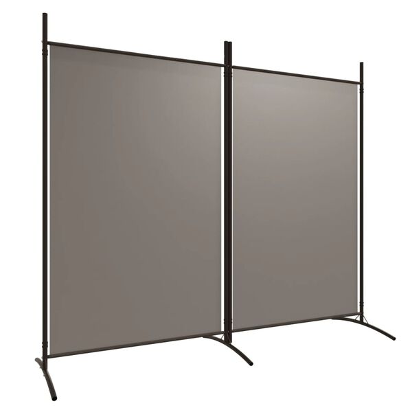 vidaXL Cloison de s&eacute;paration 2 panneaux Anthracite 175x180 cm Tissu