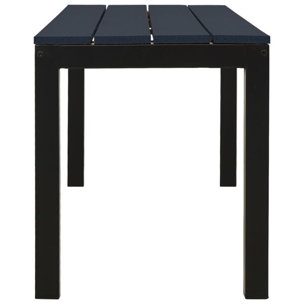 vidaXL Banc de jardin 110 cm acier et WPC noir