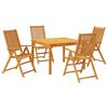 vidaXL Ensemble &agrave; manger de jardin 5 pcs Bois d'acacia solide