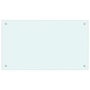 vidaXL Dosseret de cuisine Blanc 70x40 cm Verre tremp&eacute;