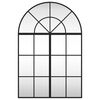 vidaXL Miroir mural noir 60x90 cm arche fer