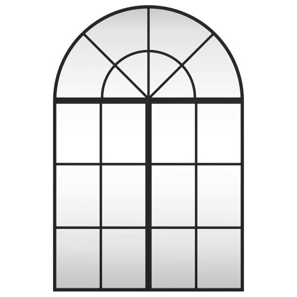 vidaXL Miroir mural noir 60x90 cm arche fer