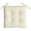 vidaXL Coussins de chaise lot de 6 blanc cr&egrave;me 50x50x7 cm tissu oxford