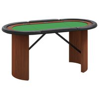 vidaXL Table de poker 10 joueurs Vert 160x80x75 cm