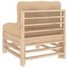 vidaXL Canap&eacute;s centraux avec coussins 2 pcs bois de pin massif