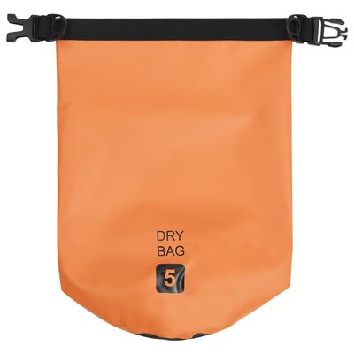 vidaXL Sac sec Orange 5 L PVC