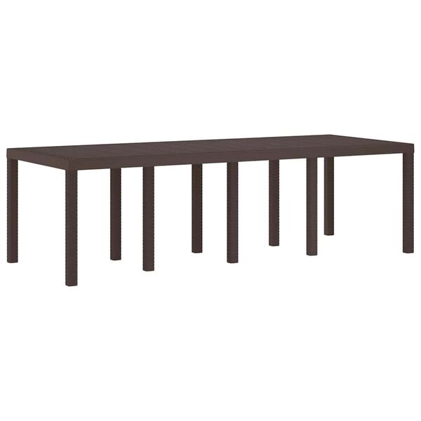 vidaXL Ensemble de salle à manger pour jardin 9 pcs Marron Rattan Polt