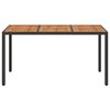 vidaXL Table de Jardin Noir 150 x 90 x 75 cm polyrotin