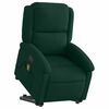 vidaXL Fauteuil inclinable de massage &eacute;lectrique vert fonc&eacute; velours