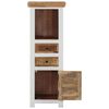 vidaXL Buffet haut Marron/blanc 40x30x110cm Bois de manguier/ d'acacia