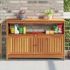 vidaXL Table console de jardin 110x35x75 cm bois massif d'acacia