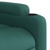 vidaXL Fauteuil inclinable de massage &eacute;lectrique vert fonc&eacute; tissu