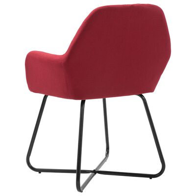 vidaXL Chaises à manger lot de 2 rouge bordeaux tissu